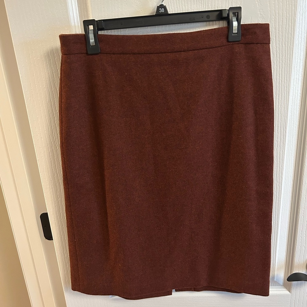 Pure Collection Rich Brown Pencil Skirt